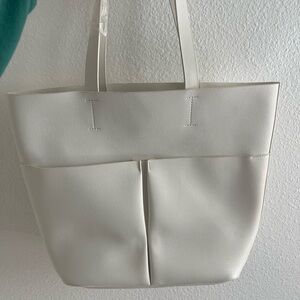 Elegant White Tote Bag